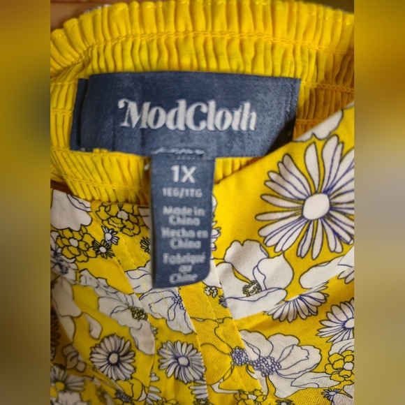 Modcloth Yellow Floral Dress - Picture 4 of 6